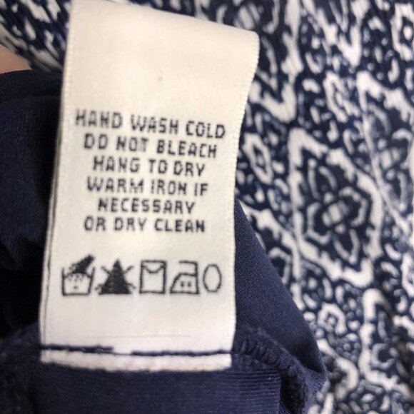 Max Studio Womens Blue Geometric Floral Dress Sz M - Picture 5 of 5